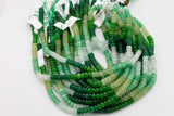 Multi-color Jade Rondelle Beads Smooth Rondelle Beads Size 5x8mm 15.5'' Strand Multicolor Greens