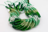 Multi-color Jade Rondelle Beads Smooth Rondelle Beads Size 5x8mm 15.5'' Strand Multicolor Greens
