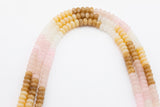 Multi-color Jade Rondelle Beads Smooth Rondelle Beads Size 5x8mm 15.5'' Strand Multicolor