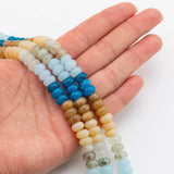 Multi-color Jade Rondelle Beads Smooth Rondelle Beads Size 5x8mm 15.5'' Strand Multicolor