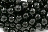Natural Black Onyx Beads Faceted Round, Full Strand 4mm to 16mm Beads- Full Strand 15.5 Inch Long- Gemstone Beads