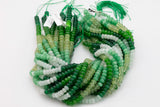 Multi-color Jade Rondelle Beads Smooth Rondelle Beads Size 5x8mm 15.5'' Strand Multicolor Greens