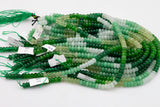 Multi-color Jade Rondelle Beads Smooth Rondelle Beads Size 5x8mm 15.5'' Strand Multicolor Greens