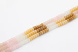Multi-color Jade Rondelle Beads Smooth Rondelle Beads Size 5x8mm 15.5'' Strand Multicolor
