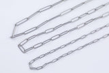 Stainless Steel Round Paperclip Chain - Yard or Full Spool - High Quality Polished Stainless Steel - Hypoallergenic 3mm 4mm 5mm