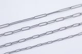 Stainless Steel Round Paperclip Chain - Yard or Full Spool - High Quality Polished Stainless Steel - Hypoallergenic 3mm 4mm 5mm