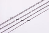 Stainless Steel Figaro Italian Chain - Yard or Full Spool - High Quality Polished Stainless Steel - Hypoallergenic 2mm 3mm 4mm 4.5mm