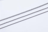 Stainless Steel ROLO Chain - Yard or Full Spool - High Quality Polished Stainless Steel - Hypoallergenic 2.5mm 3mm 4mm