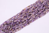 Natural Flower Amethyst 6mm Star Shaped Real Gemstone 15" Strand Smooth Gemstone Beads