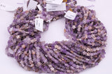Natural Flower Amethyst 6mm Star Shaped Real Gemstone 15" Strand Smooth Gemstone Beads