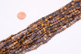 Natural Tiger's Eye Tiger Eye Beads 6mm Star Shaped Real Gemstone 15" Strand Smooth Gemstone Beads