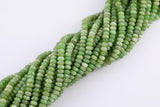 Green Jade Beads Roundel 8mm - Full Strand 15.5 inch Strand AAA Quality Smooth