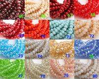 6mm Crystal 30 colors Rondelle Huge Selection SECOND Section - 5 Strands