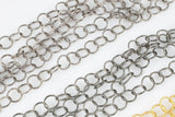 Textured Round Chain - Rosary-Style-Plated Chain - By the Yard