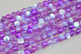 Gorgeous Purple Spectrolite Quartz Matt, High Quality in Round, 6mm, 8mm, 10mm, 12mm- Full 15.5 Inch Strand