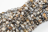 Fire Agate Brown, High Quality in Smooth Round, 8-10mm