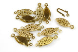 SOLID BRASS CLASPS Box Clasp Closure Necklace Closure Fancy Box Clasps Closures 7x20mm