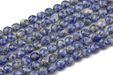 Natural Sodalite- Puffy Coin Beads-10mm- 41 Pieces- Special Shape- Full Strand- 16 Inches Gemstone Beads