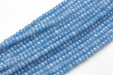 JADE Faceted Roundel-  Blue Chalcedoney