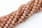 Natural Sunstone Beads AAA Grade Round- 8mm, 10mm, 12mm- Dark Color AAA Quality Smooth Gemstone Beads