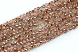 4mm 6mm 8mm 10mm Half Rose Gold color Rondelle-5 or 10 STRAND