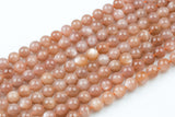 Natural Sunstone Beads AAA Grade Round- 8mm, 10mm, 12mm- Dark Color AAA Quality Smooth Gemstone Beads