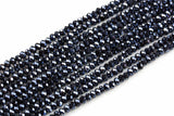 6mm Crystal Rondelle - 2 or 5 or 10 STRANDS- Mystic Spinel