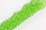 10mm Crystal Rondelle -1 or 5 or 10 STRANDS- Light Peridot