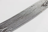 HEMATITE Beads. Tiny Tubes 4*5mm. Platinum Plated. Full Strand 16". AAA Quality