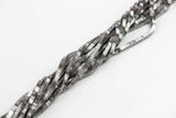 Platinum Plated HEMATITE Beads. Heishi Flat Square Full Strand 16. 2-4mm
