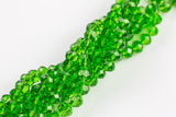 10mm Crystal Rondelle -2 or 5 or 10 STRANDS- Medium Peridot