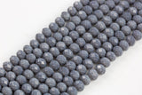 10mm Crystal Rondelle -1 or 5 or 10 STRANDS- Medium Gray