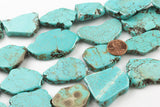 Natural Blue Turquoise Slices Slabs Gemstone Beads