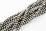 8mm Crystal Rondelle -2 or 5 or 10 STRANDS- Gray Jade