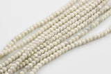 GORGEOUS MYSTIC Silverite Jade White High Quality in Faceted Rondelle- 4mm / 6mm-Full Strand 15.5 inch Strand