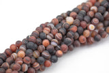 Natural Banded Agate, High Quality in Matte Round, 6mm, 8mm, 10mm, 12mm- Full 16 inch strand Gemstone Beads