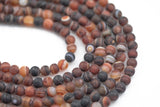 Natural Banded Agate, High Quality in Matte Round, 6mm, 8mm, 10mm, 12mm- Full 16 inch strand Gemstone Beads