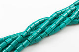 Natural Green Turquoise - Barrel Shape- 10*14mm - 28 Pieces- Special Shape- Full Strand- 16 Inches Gemstone Beads