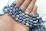 Natural Sodalite Beads Matte Sodalite Beads - Barrel Tube Shaped 12x8mm - 1 strand ~15.5" - Special Exclusive Item Gemstone Beads