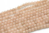Light Chocolate Coffee Jade Smooth Round Beads 6mm 8mm 10mm - Single or Bulk - 15.5"