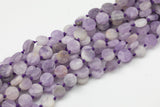 Natural Pink Amethyst Beads Matte Pink Amethyst Beads - Coin Shaped 12mm - 1 strand ~15.5" - Special Exclusive Item Gemstone Beads