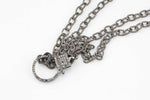 Beautiful PAVE DIAMOND with STERLING Silver diamond clasps diamond lobster With Sterling Silver Chain