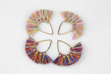 2pcs/10pcs Small Fan Tassels Light or Dark Multicolor - Triangle Teardrop or Circle. Perfect for earrings or pendants! 15*25mm