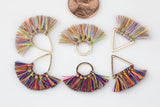 2pcs/10pcs Small Fan Tassels Light or Dark Multicolor - Triangle Teardrop or Circle. Perfect for earrings or pendants! 15*25mm