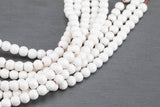 White Ceramic Round-15 inches per strand