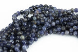 Natural Iolite Beads Full Strands-15.5 inches- Nice Size Hole- Diamond Cutting, High Facets-Nice and Sparkly-Faceted Round AAA Quality