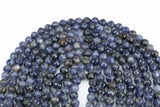 Natural Iolite Beads Full Strands-15.5 inches- Nice Size Hole- Diamond Cutting, High Facets-Nice and Sparkly-Faceted Round AAA Quality