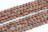 Natural Sandstone- Full Strands-15.5 inches-6mm-  Nice Size Hole- Diamond Cutting,High Facets-Nice and Sparkly-Faceted Coin Gemstone Beads