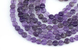 Natural Amethyst- Full Strands-15.5 inches-5mm-  Nice Size Hole- Diamond Cutting,High Facets-Nice and Sparkly-Faceted Coin Gemstone Beads