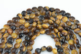 Natural Tiger Eye- Full Strands-15.5 inches-6mm- Nice Size Hole- Diamond Cutting,High Facets-Nice and Sparkly-Faceted Coin Gemstone Beads